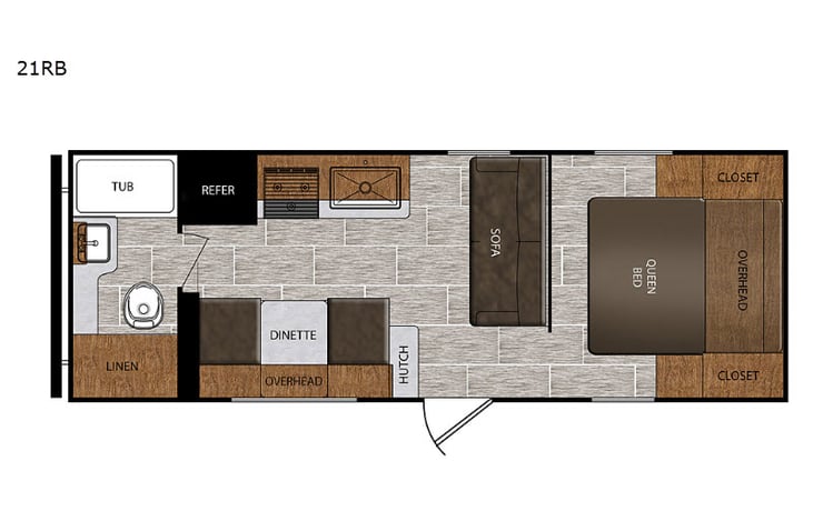 Representative floor plan provided by a trusted RVshare partner.