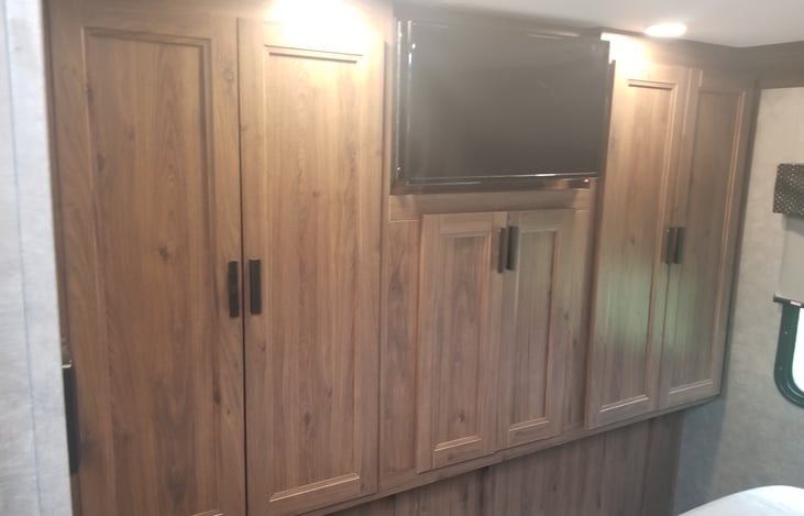 Bedroom Closet and TV