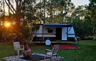 New 2025 RV Stationary. Rural area.