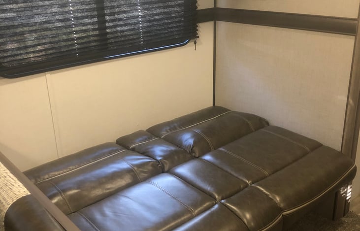 Jacknife couch converted to a double size bed
