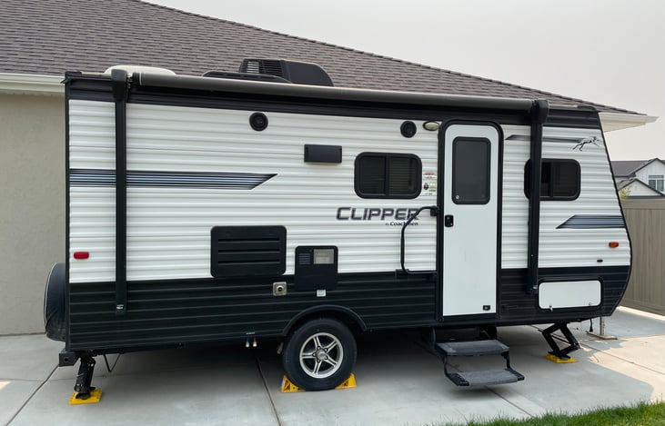 Side view. Steps sit low to the ground, great for kids!