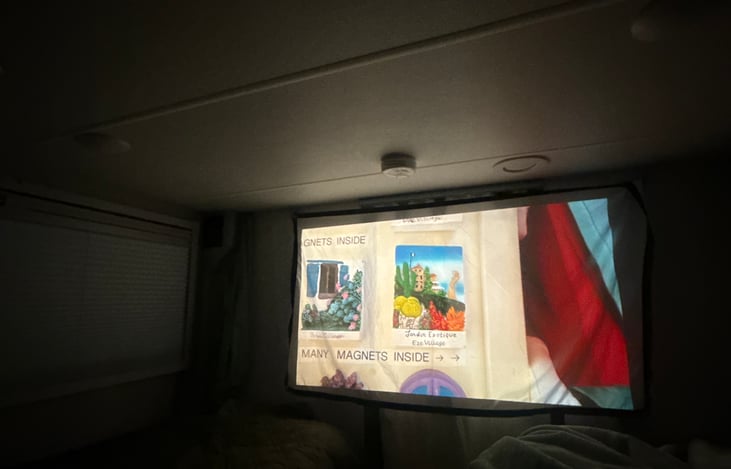 Projector in the bedroom