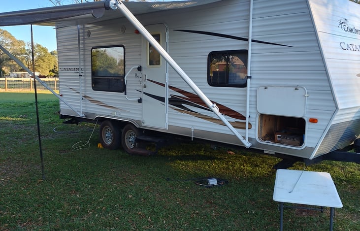 14ft manual awning to provide that much needed shade from that florida  sun