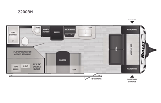 2022 Keystone RV Bullet Crossfire 2200BH