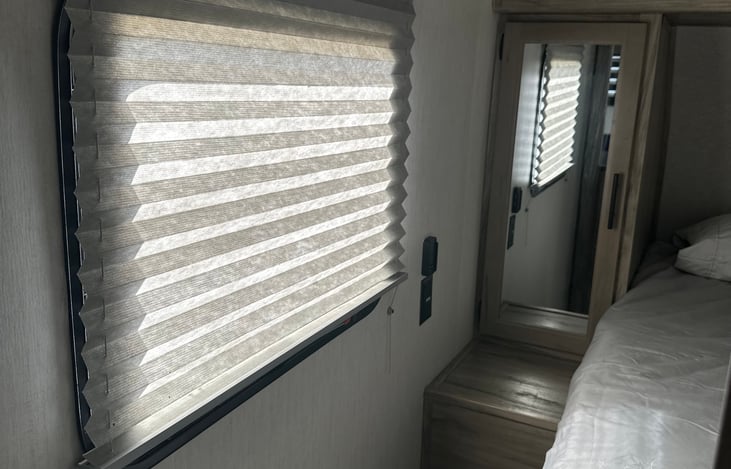 Large bedroom closets for all your clothes and gear.
