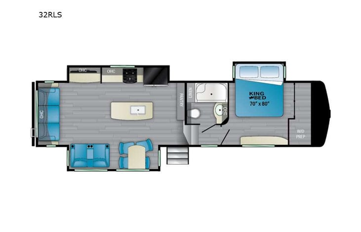 Representative floor plan provided by a trusted RVshare partner.