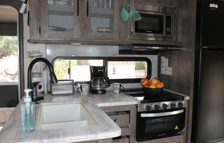 Fully stocked kitchen with everything you will need for the stay