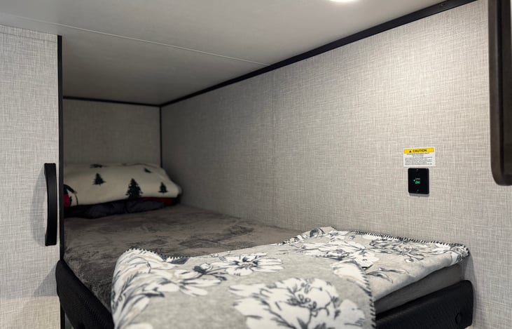 XL twin bunks with USB port and reading light