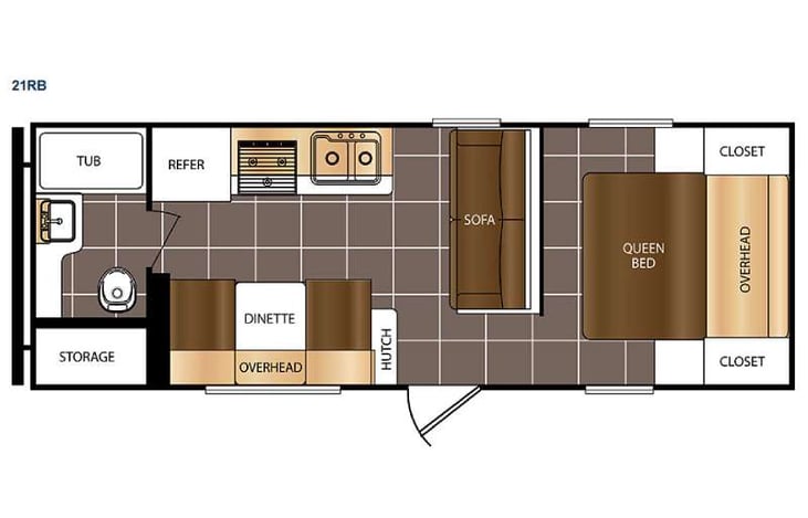 Representative floor plan provided by a trusted RVshare partner.