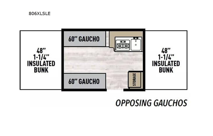 Representative floor plan provided by a trusted RVshare partner.