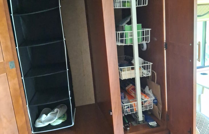 clothing closet and pantry