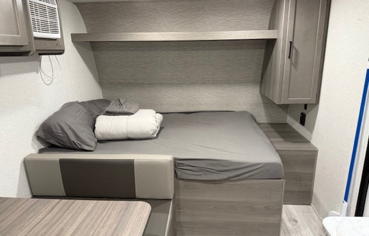 queen bed with fresh linens