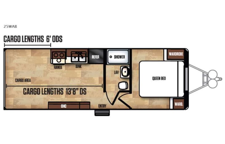 Representative floor plan provided by a trusted RVshare partner.