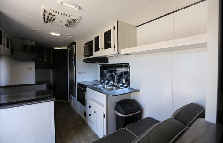 wide kitchen/living view