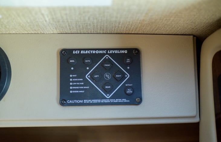 Leveling system next to driver seat for your safety