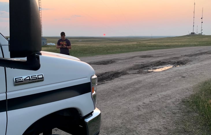 The sunset, the scenery at the Badlands was amazing. You could almost touch the moon.