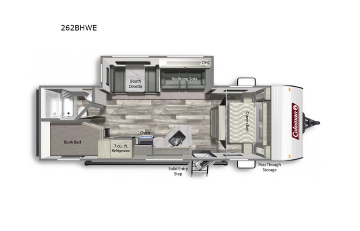 Representative floor plan provided by a trusted RVshare partner.