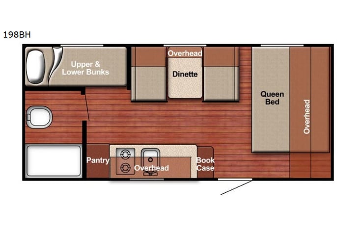 Representative floor plan provided by a trusted RVshare partner.