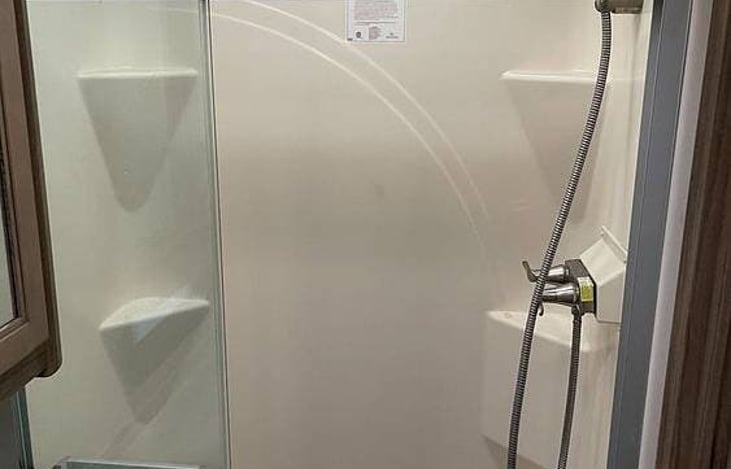 Shower in main bathroom.