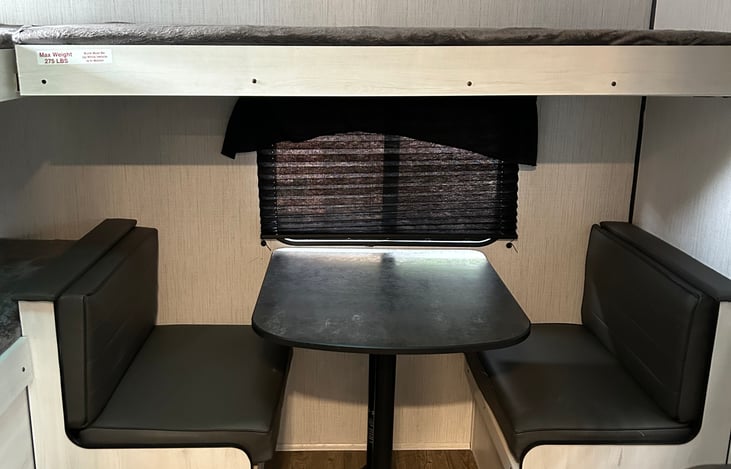 dinette in bunk room convertible to sleeper