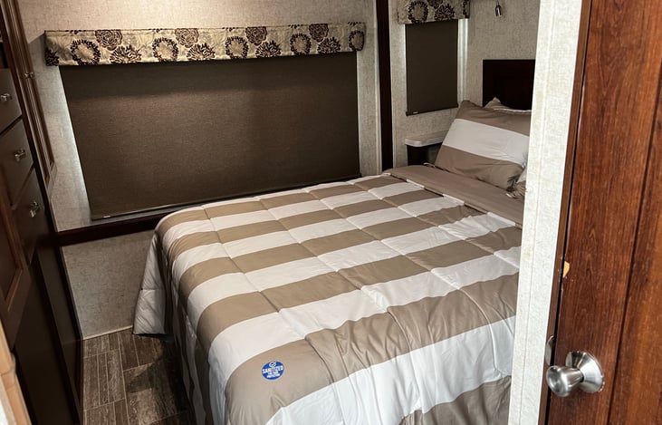 Master bedroom view from the hallway.