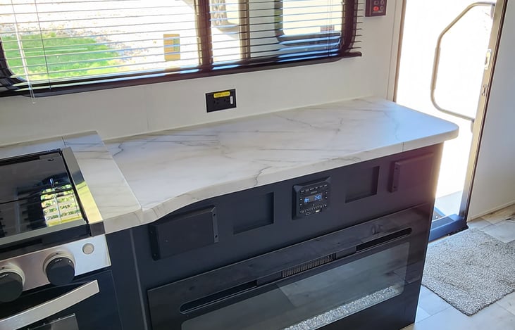 Electric fireplace and Bluetooth sound system