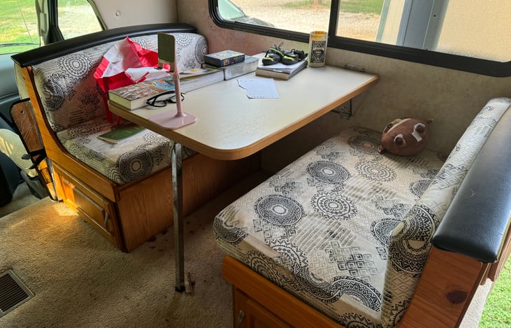 Dining table; breaks down into bed