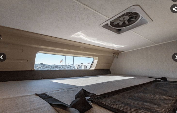 Loft sleeping space for 2, also great storage space