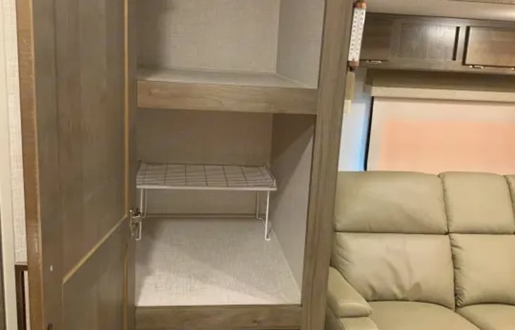 "Micro Easy" is complemented by an exceptionally deep multi-shelf pantry alongside soft-close cabinetry with hidden hinges.