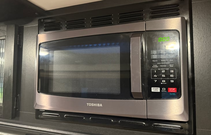 Microwave above stove