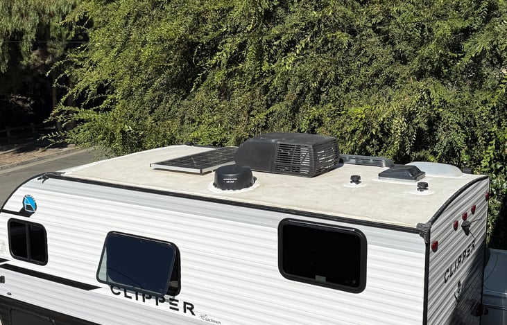 Solar keeps batteries well charged and runs lights, USB and music without a generator.