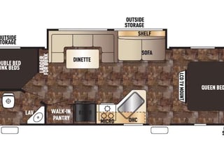 2016 Forest River RV Cherokee Grey Wolf 26DBH