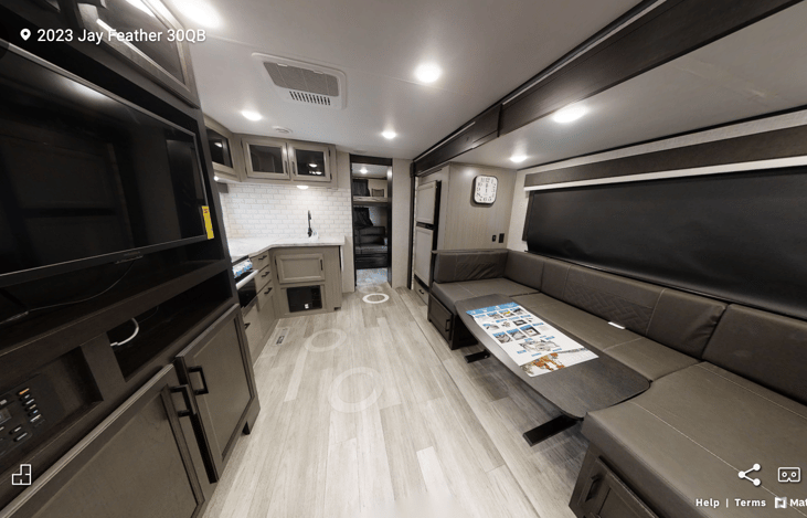 converting dinning area with satellite tv and bluetooth stereo speaker system