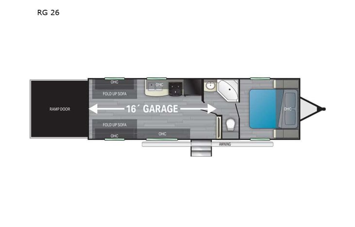 Representative floor plan provided by a trusted RVshare partner.