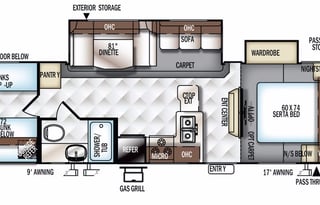 2017 with 2 sliders and outdoor kitchen