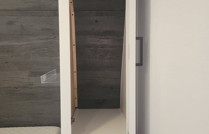 Closet/storage. Hanging organizers available on request