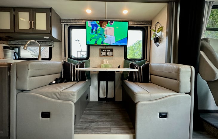 Dinette that converts to a bed