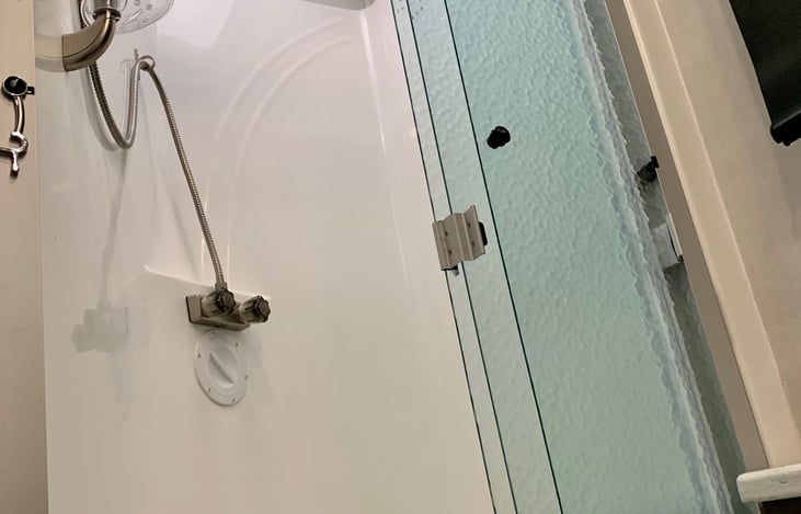 Two showers available one in each bathroom