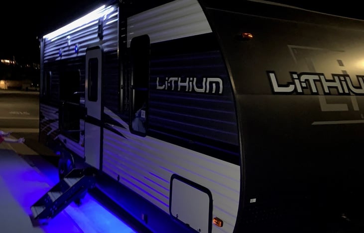 LED's make the trailer come to life at night!
