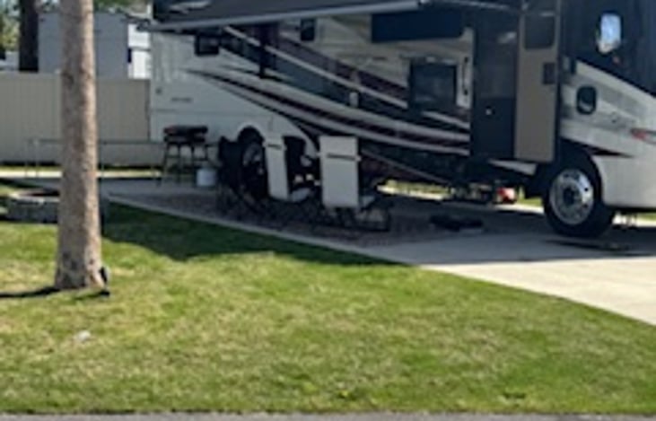 view from afar showing awning and entrance