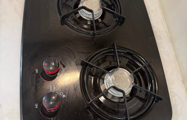 Propane stove top