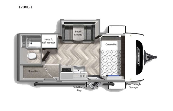 Representative floor plan provided by a trusted RVshare partner.