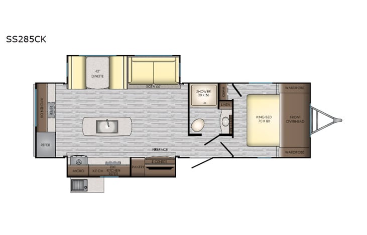 Representative floor plan provided by a trusted RVshare partner.