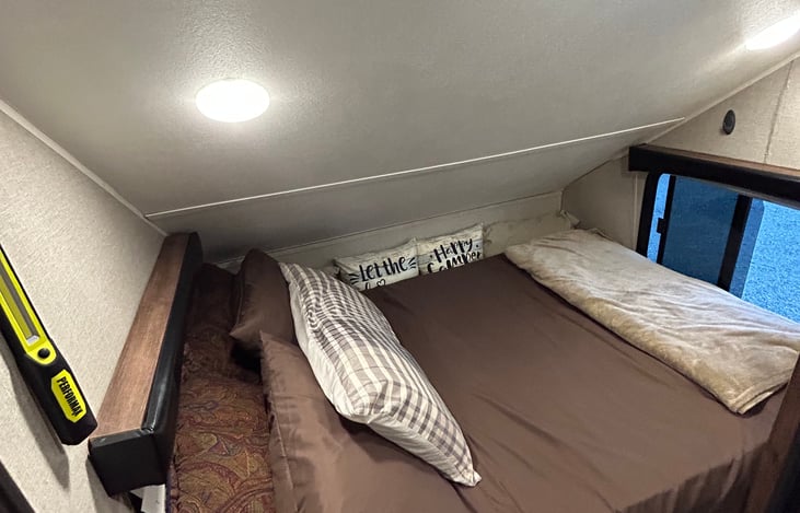 Queen bed - storage underneath