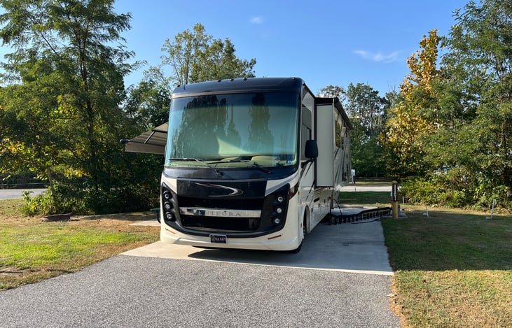 Set up on a campsite in Aberdeen Maryland!