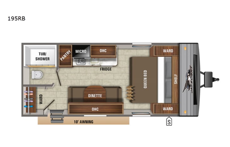 Representative floor plan provided by a trusted RVshare partner.