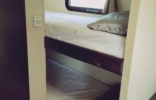 Meet Judy, retro themed camper w/ bunks to sleep 5