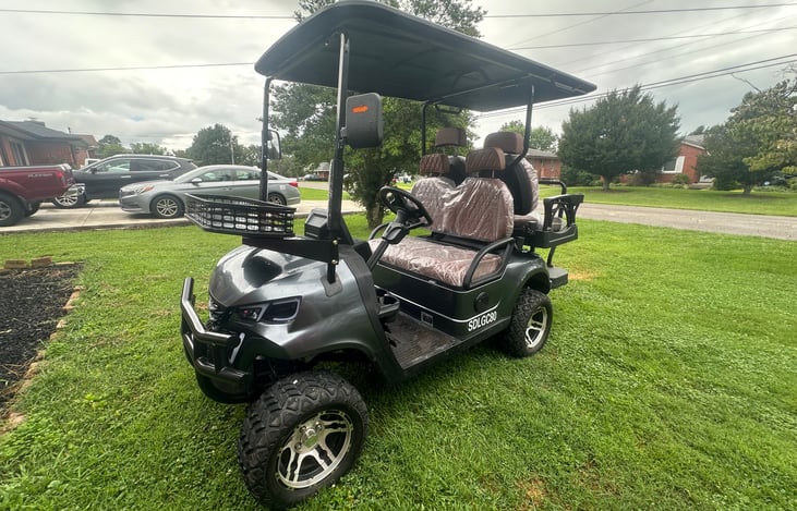 Ask about our golf cart rental for the ultimate camping experience!