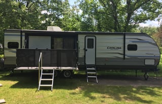 Walk off deck, well stocked, delivered only.