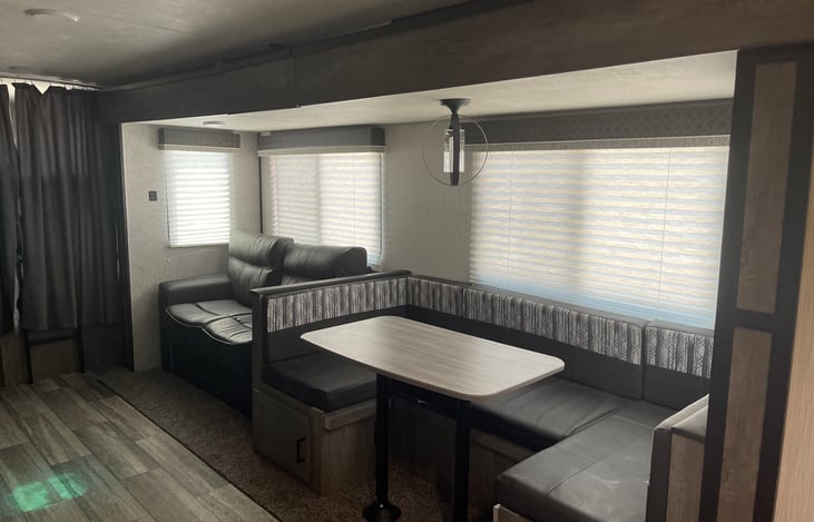 Kitchenette which becomes bed